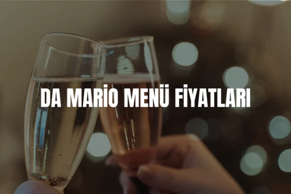 Da Mario menü fiyatları